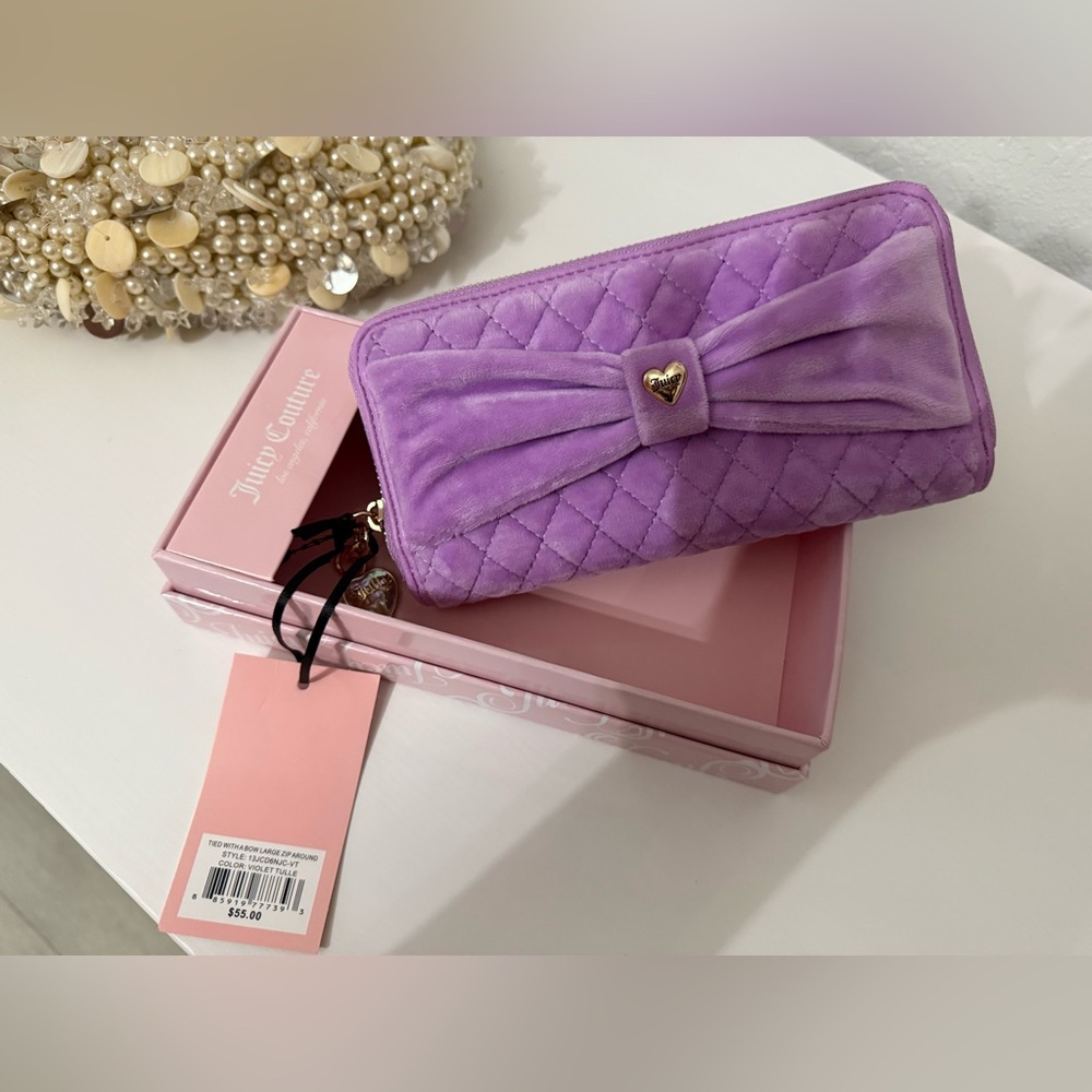 Juicy Couture velvet purple wallet